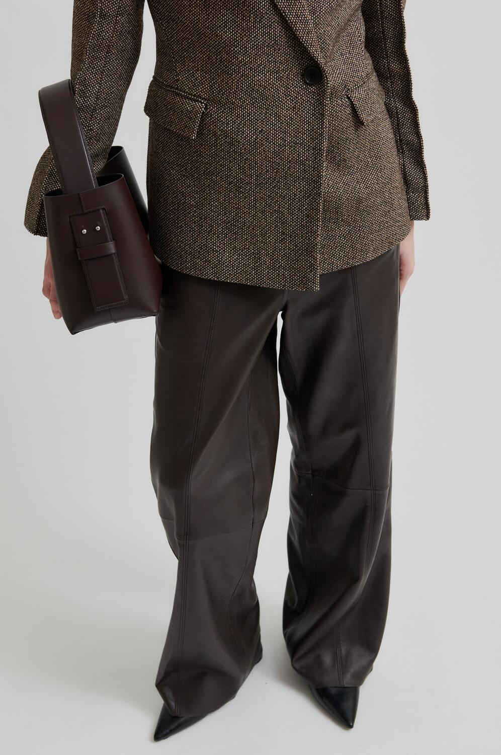 Letho læderbukser - Chocolate Plum